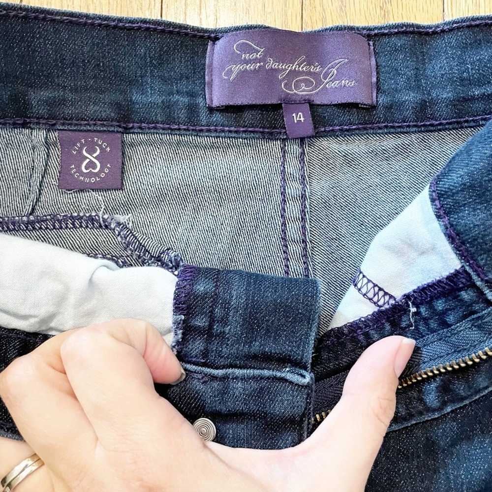 NYDJ High Rise Marilyn Jeans Tailored Look Dark Wash Size 14 - Picture 7 of 10